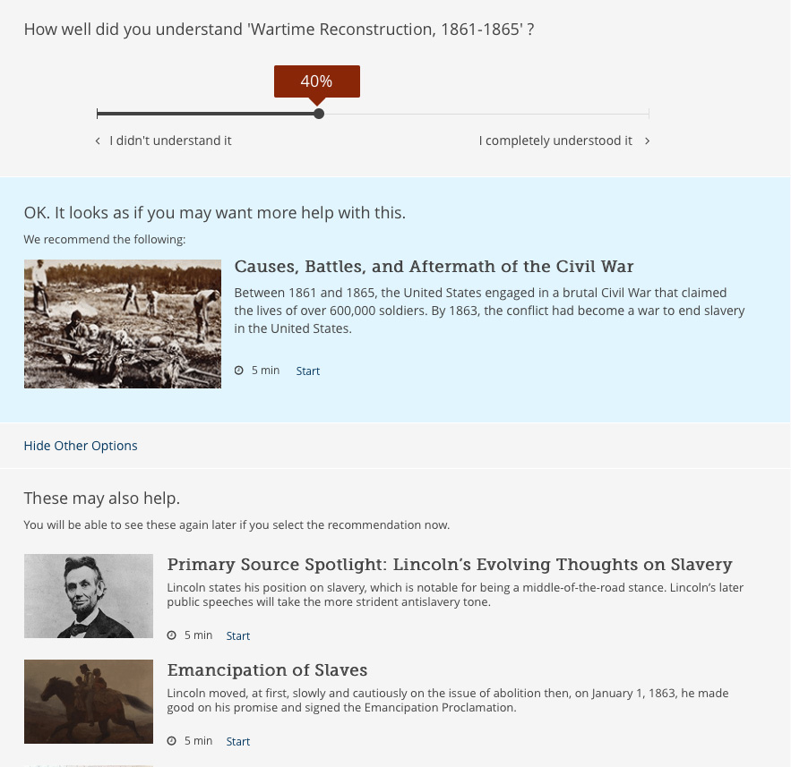 screenshot of adaptive capability
